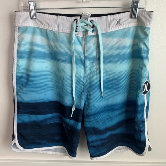 Hurley Other - Hurley Phantom Blue Striped Board Shorts Size 30